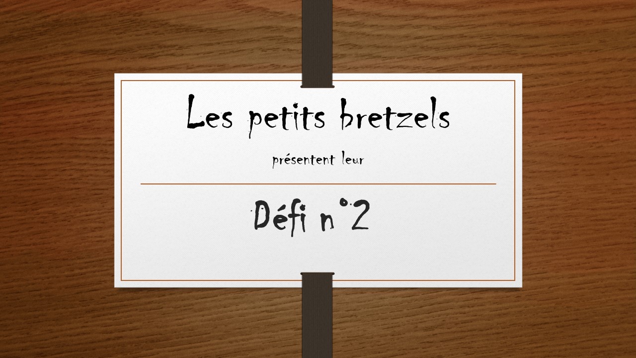 Défi N°2 : Les Petits Bretzels